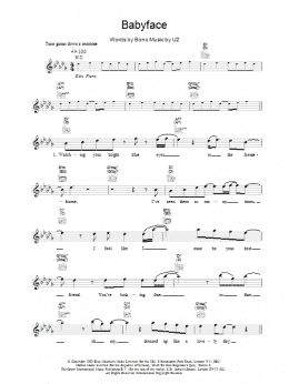 page one of Babyface (Lead Sheet / Fake Book)