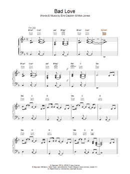 page one of Bad Love (Piano, Vocal & Guitar Chords)