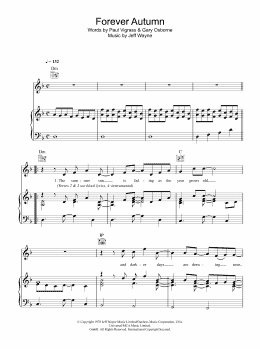 page one of Forever Autumn (Piano, Vocal & Guitar Chords)