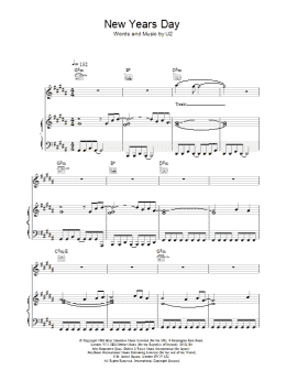 page one of New Years Day (Piano, Vocal & Guitar Chords)