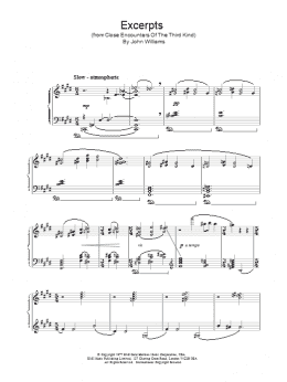 page one of Excerpts from Close Encounters Of The Third Kind (Piano Solo)