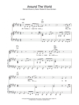 page one of Around The World (Piano, Vocal & Guitar Chords)