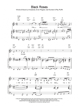 page one of Black Roses (Piano, Vocal & Guitar Chords)