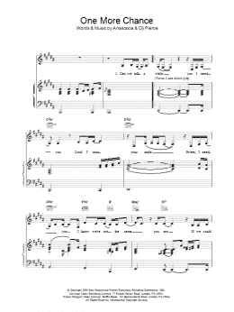 page one of One More Chance (Piano, Vocal & Guitar Chords)