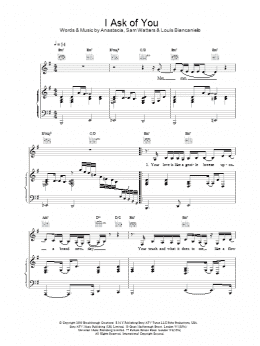 page one of I Ask Of You (Piano, Vocal & Guitar Chords)