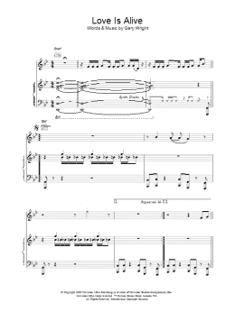 page one of Love Is Alive (Piano, Vocal & Guitar Chords)