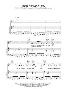 page one of Made For Loving You (Piano, Vocal & Guitar Chords)