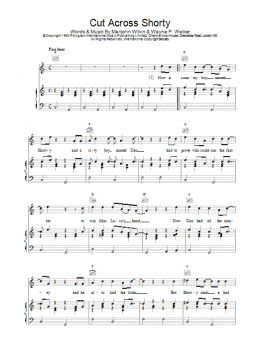 page one of Cut Across, Shorty (Piano, Vocal & Guitar Chords)