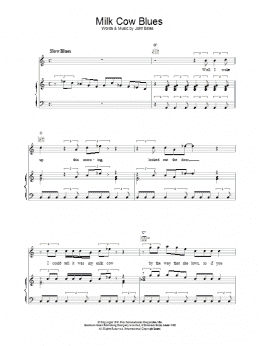 page one of Milk Cow Blues (Piano, Vocal & Guitar Chords)