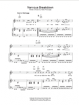 page one of Nervous Breakdown (Piano, Vocal & Guitar Chords)