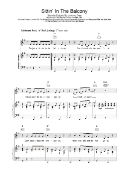 page one of Sittin' In The Balcony (Piano, Vocal & Guitar Chords)