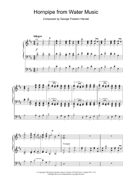 page one of Hornpipe (from The Water Music Suite) (Organ)