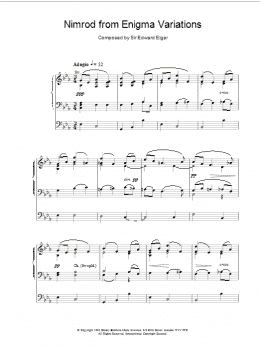 page one of Nimrod from Enigma Variations (Organ)
