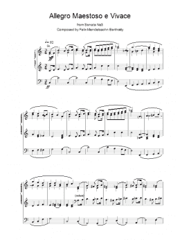 page one of Allegro Maestoso e Vivace from Sonata No. 3 (Organ)