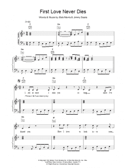 page one of First Love Never Dies (Piano, Vocal & Guitar Chords)