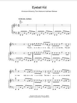 page one of Eyeball Kid (Piano, Vocal & Guitar Chords)