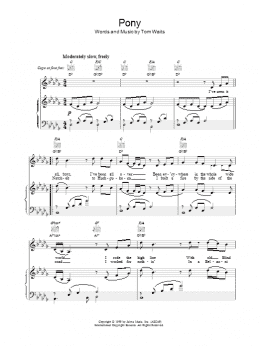 page one of Pony (Piano, Vocal & Guitar Chords)