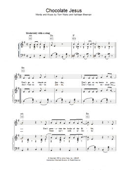 page one of Chocolate Jesus (Piano, Vocal & Guitar Chords)