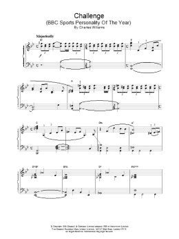 page one of Challenge (BBC Sports Personality Of The Year) (Piano Solo)
