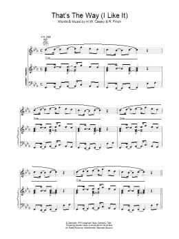 page one of That's The Way (I Like It) (Piano, Vocal & Guitar Chords)