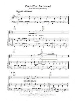 page one of Could You Be Loved (Piano, Vocal & Guitar Chords)
