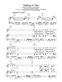 page one of Waiting In Vain (Piano, Vocal & Guitar Chords)