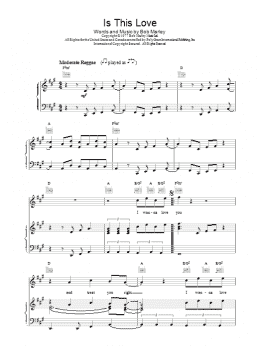 page one of Is This Love (Piano, Vocal & Guitar Chords)