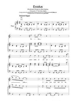 page one of Exodus (Piano, Vocal & Guitar Chords)