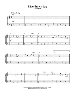 page one of Little Brown Jug (Piano, Vocal & Guitar Chords (Right-Hand Melody))