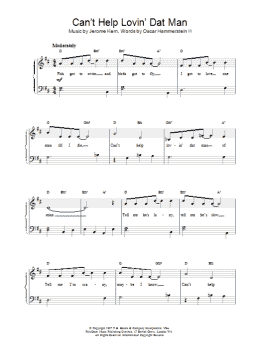 page one of Can't Help Lovin' Dat Man (Easy Piano)