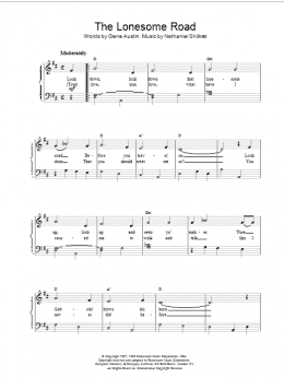 page one of The Lonesome Road (Piano Solo)