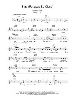 page one of Stay (Faraway So Close) (Lead Sheet / Fake Book)