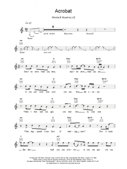 page one of Acrobat (Lead Sheet / Fake Book)