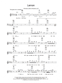 page one of Lemon (Lead Sheet / Fake Book)