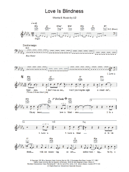 page one of Love Is Blindness (Lead Sheet / Fake Book)