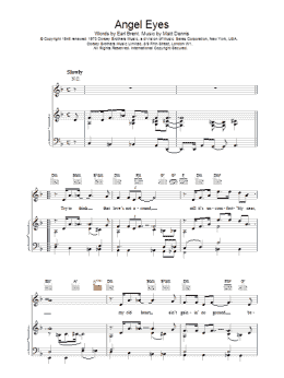 page one of Angel Eyes (Piano Solo)