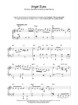 page one of Angel Eyes (Piano Solo)