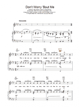 page one of Don't Worry 'Bout Me (Piano Solo)