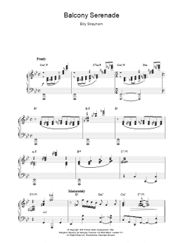 page one of Balcony Serenade (Piano Solo)