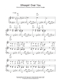 page one of Whoopin' Over You (Piano, Vocal & Guitar Chords)