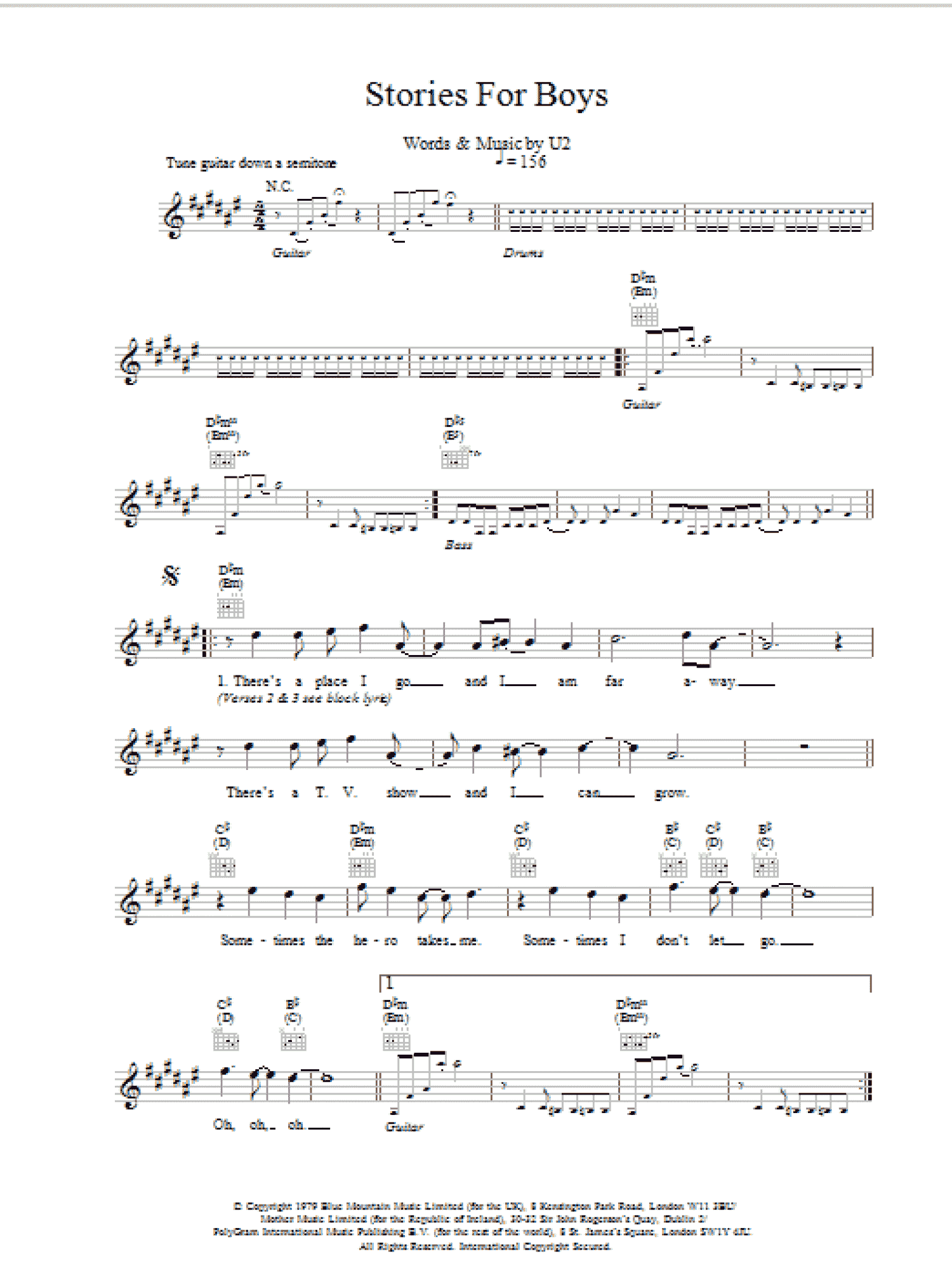 Stories For Boys (Lead Sheet / Fake Book)