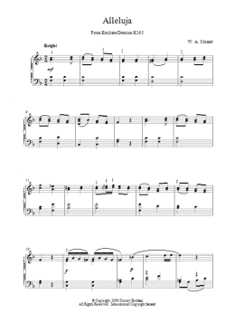 page one of Alleluja From Exultate Domino (Piano Solo)