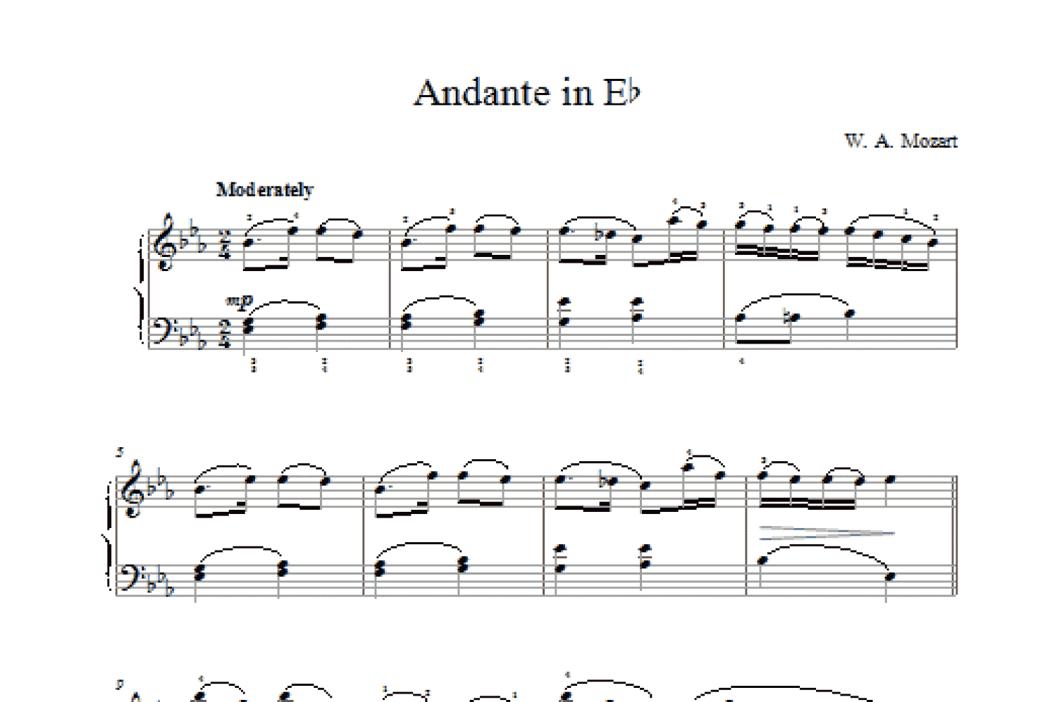 Andante in Eb (Piano Solo)