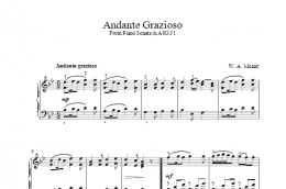 page one of Andante Grazioso (Piano Solo)