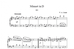 page one of Minuet in D K94 (Piano Solo)