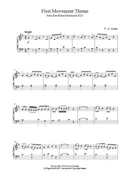 page one of First Movement from Eine Kleine Nachtmusik K525 (Piano Solo)