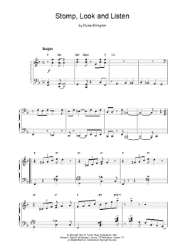 page one of Stomp, Look and Listen (Piano Solo)