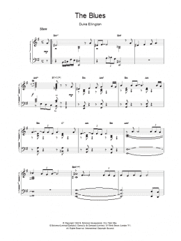 page one of The Blues (Piano Solo)