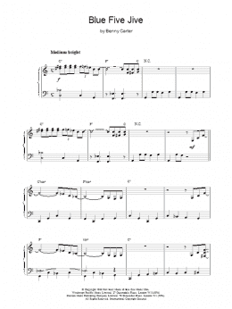 page one of Blue Five Jive (Piano Solo)