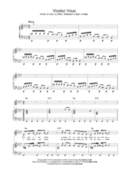 page one of Voulez Vous (Piano, Vocal & Guitar Chords)